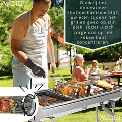 AVOID® - Grillmand BBQ - Set Van 2 - Verkrijgbaar in 2 Maten - Avoid