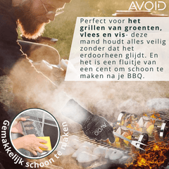 AVOID® - Grillmand BBQ - Set Van 2 - Verkrijgbaar in 2 Maten - Avoid