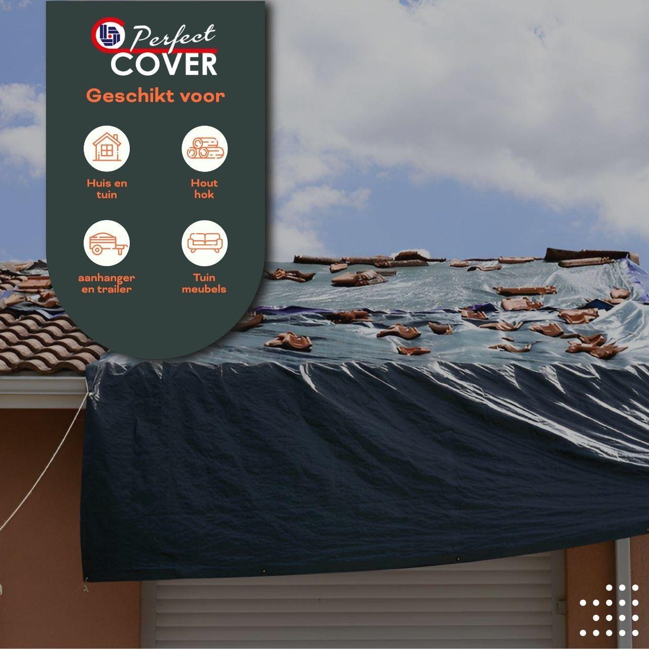 Perfect Cover® Afdekzeil - 12x15m - Strong - Verkrijgbaar in 5 Kleuren - Avoid