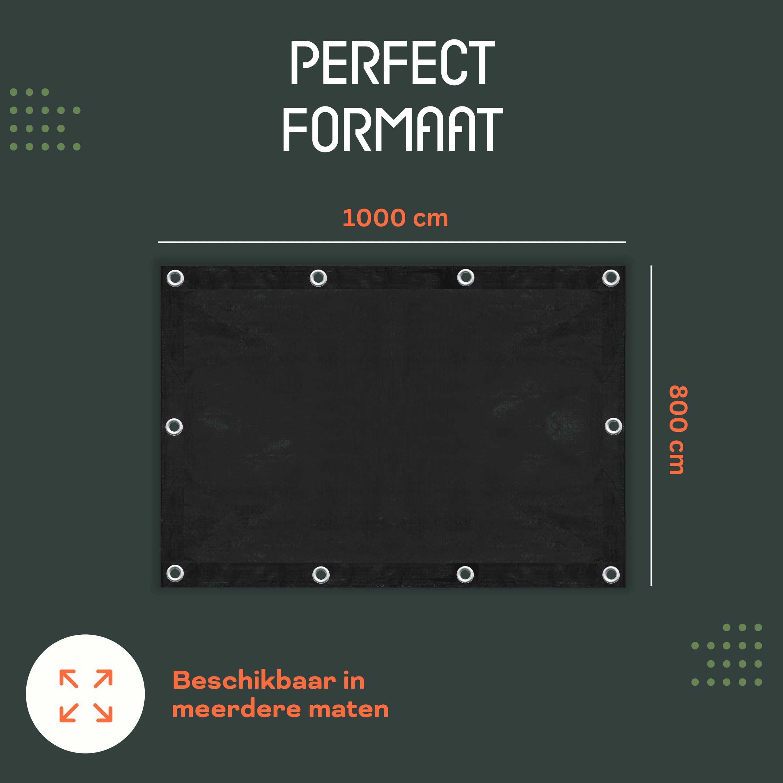 Perfect Cover® Afdekzeil - 8x10m - Strong - Verkrijgbaar in 5 Kleuren - Avoid